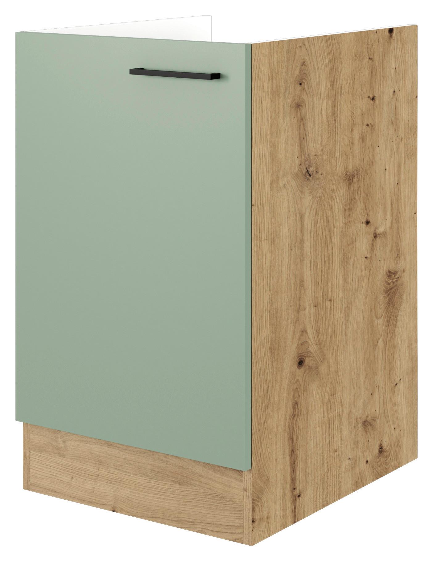 Spülenunterschrank Cara Eiche Artisan/grün B: 50 Cm