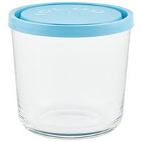 Vorratsdose aus Glas Franjo ca. 800 ml - Türkis/Klar, MODERN, Glas/Kunststoff (11,5/11,3cm) - Luca Bessoni