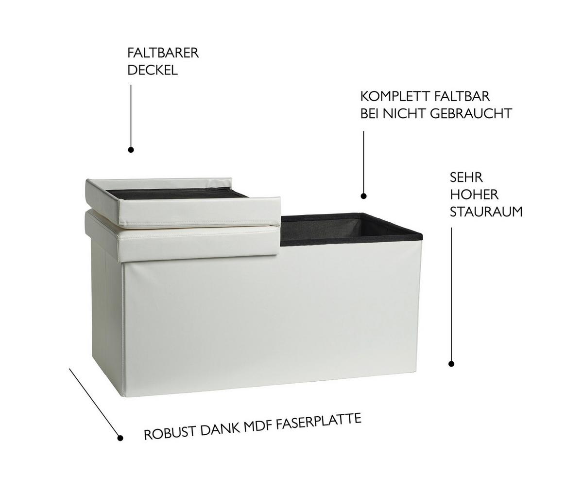 Truhenbank Echtwerk Sitzbank Flex - Design (76/38/37,5cm) - Echtwerk