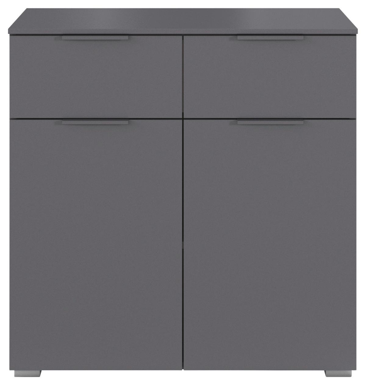 Kommode Alabama, Grau B: 80 Cm - Alufarben/Grau, MODERN, Holzwerkstoff (80/81/42cm) - Rauch Möbel