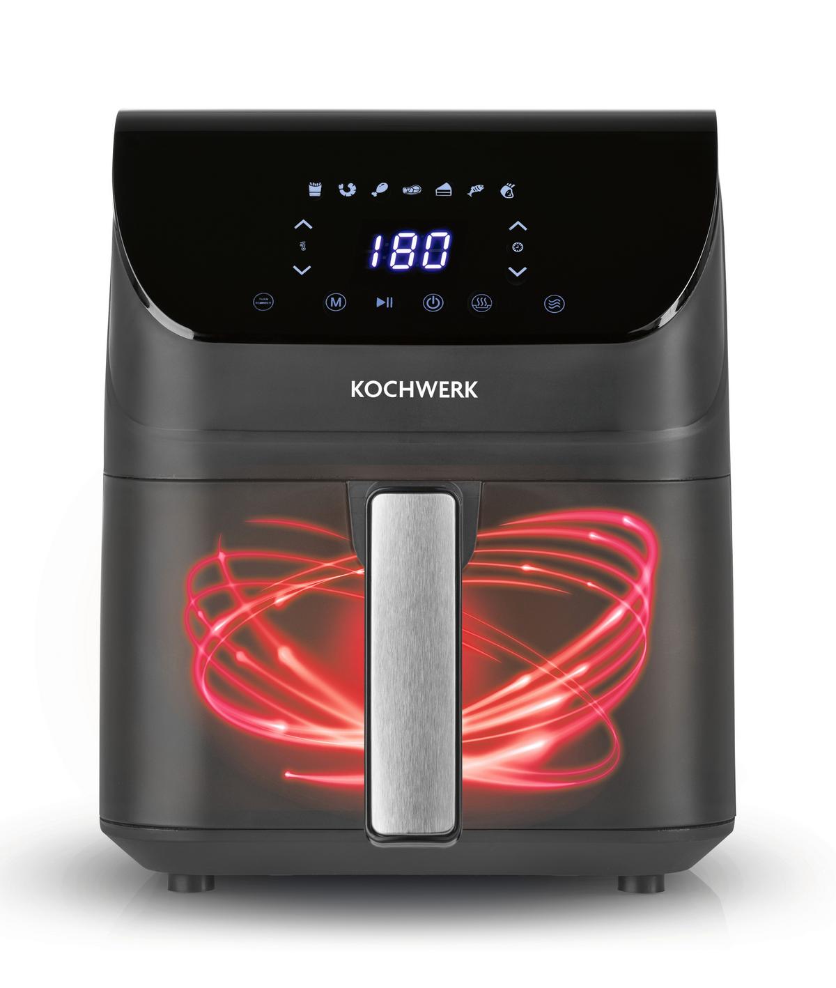 Heißluftfritteuse 14966 Rachs Kochwerk - Anthrazit, Basics, Kunststoff/Metall (34/25/30cm)