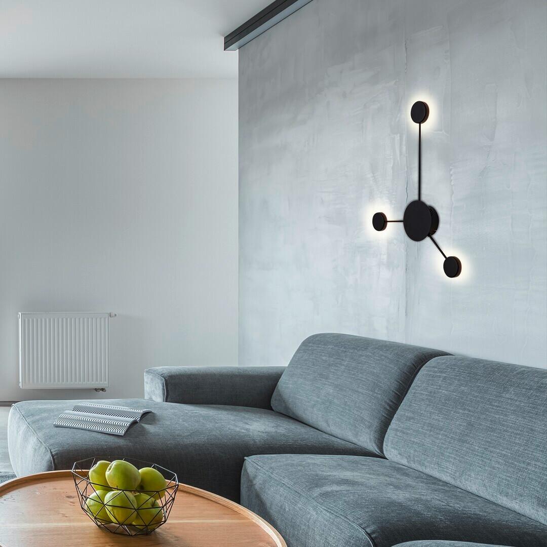 NÁSTENNÉ LED SVIETIDLO AMADEO - čierna, Design (69/52/6cm) - Rabalux