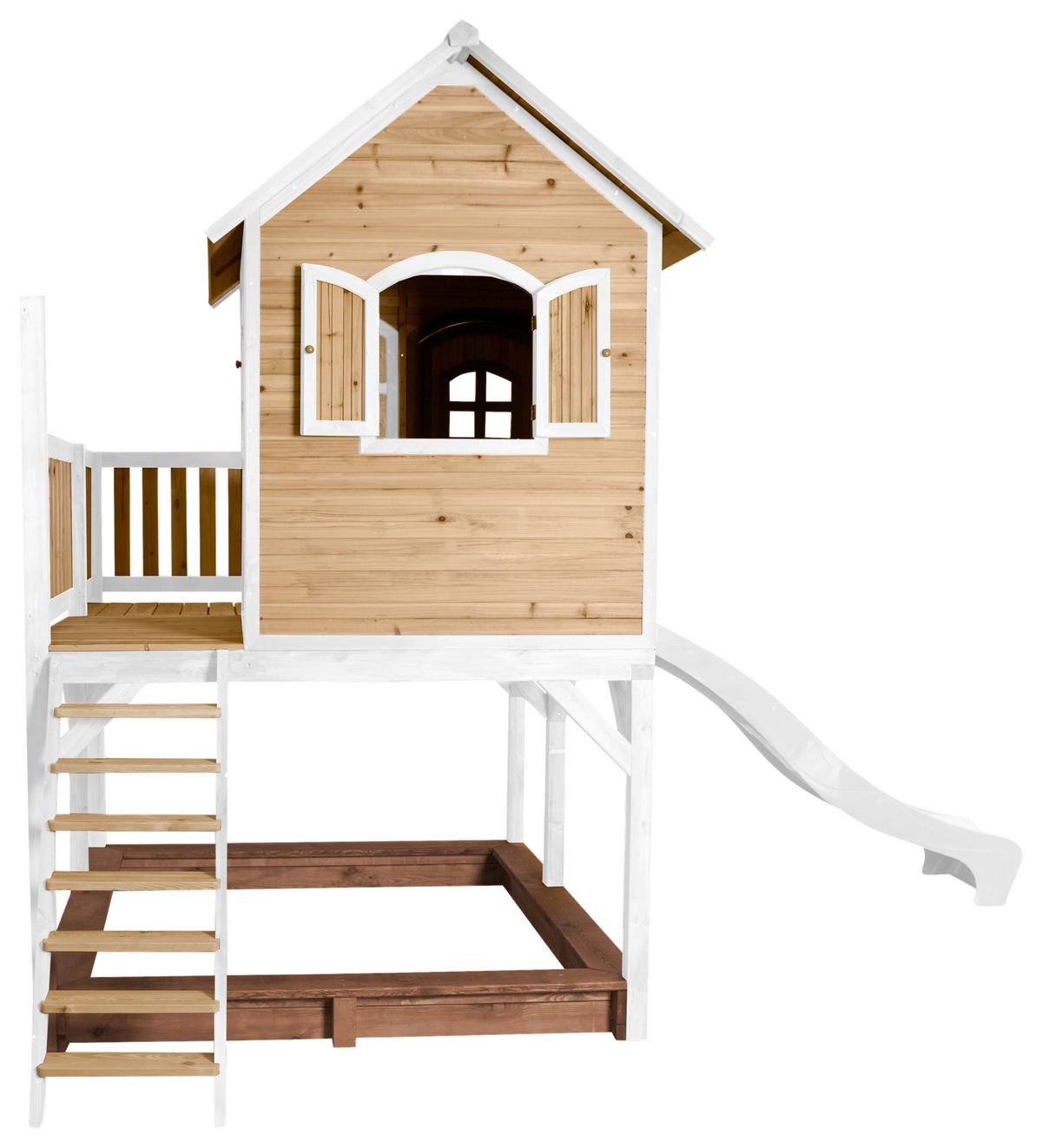 Spielturm A030.151.91 - Weiß/Braun, KONVENTIONELL, Holz (377/291/255cm) - Ambia Garden
