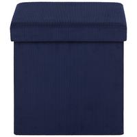 SEDACÍ BOX CORD - tmavě modrá, textil (38/38/38cm) - Mömax