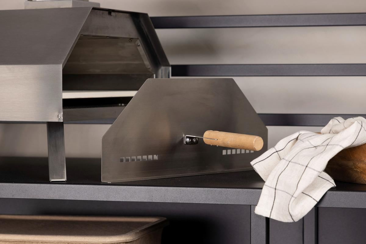 Pizzaofen Hamnå - Silberfarben, KONVENTIONELL, Metall (76,4/68,1/40cm) - Gardenson