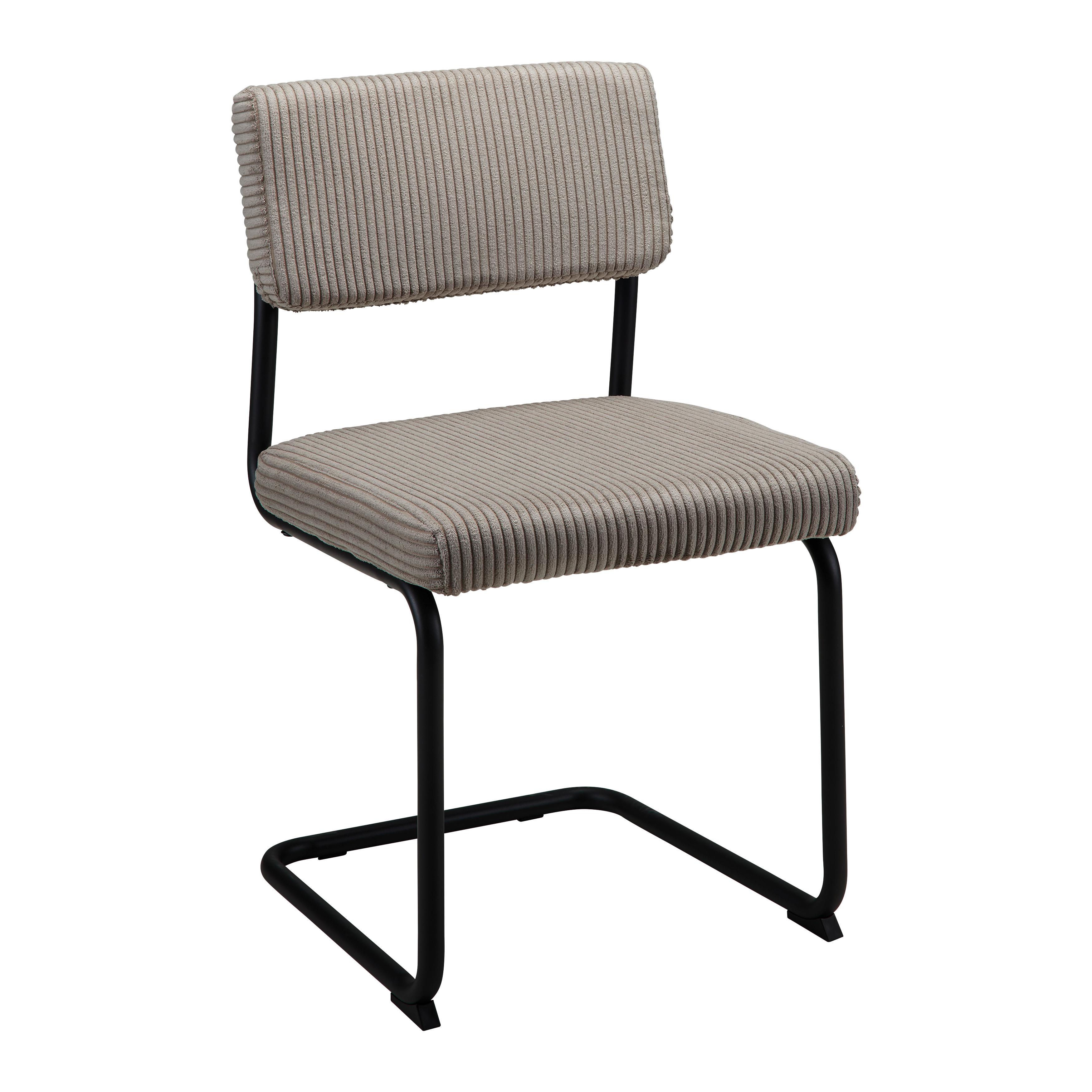 HOUPACÍ ŽIDLE ALFREDO - černá/světle šedá, Moderní, kov/dřevo (47/86/56cm) - Bessagi Home
