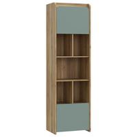 REGÁL HOA - barvy dubu/černá, Moderní, kompozitní dřevo/plast (159,4/204/41,3cm)