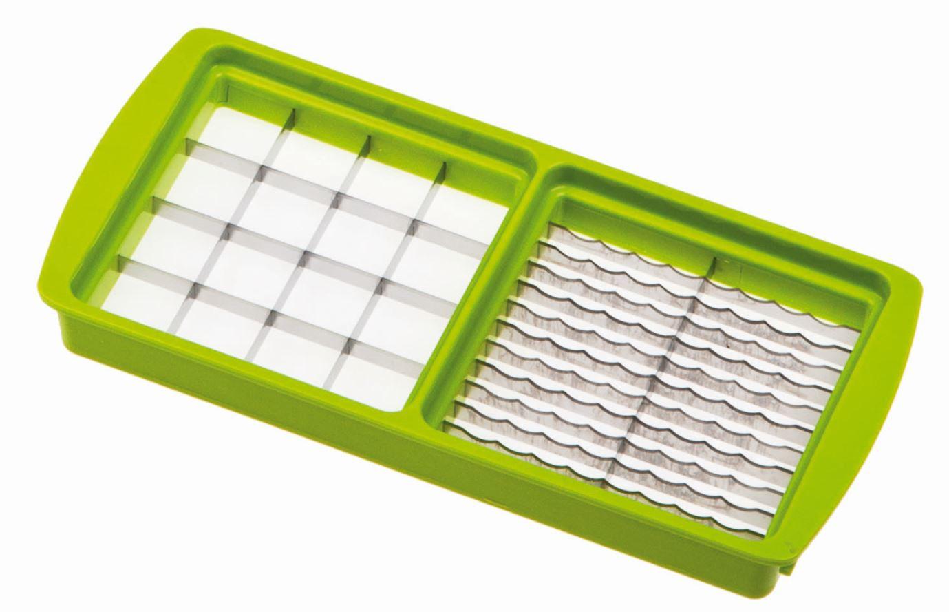Messereinsatz Nicer Dicer Plus Edelstahl Grün - Grün, Basics, Metall - Genius