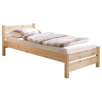 Bett Echtholz Massiv 90x200 Bora, Kiefer Natur - Kieferfarben, Natur, Holz (90/200cm) - MID.YOU