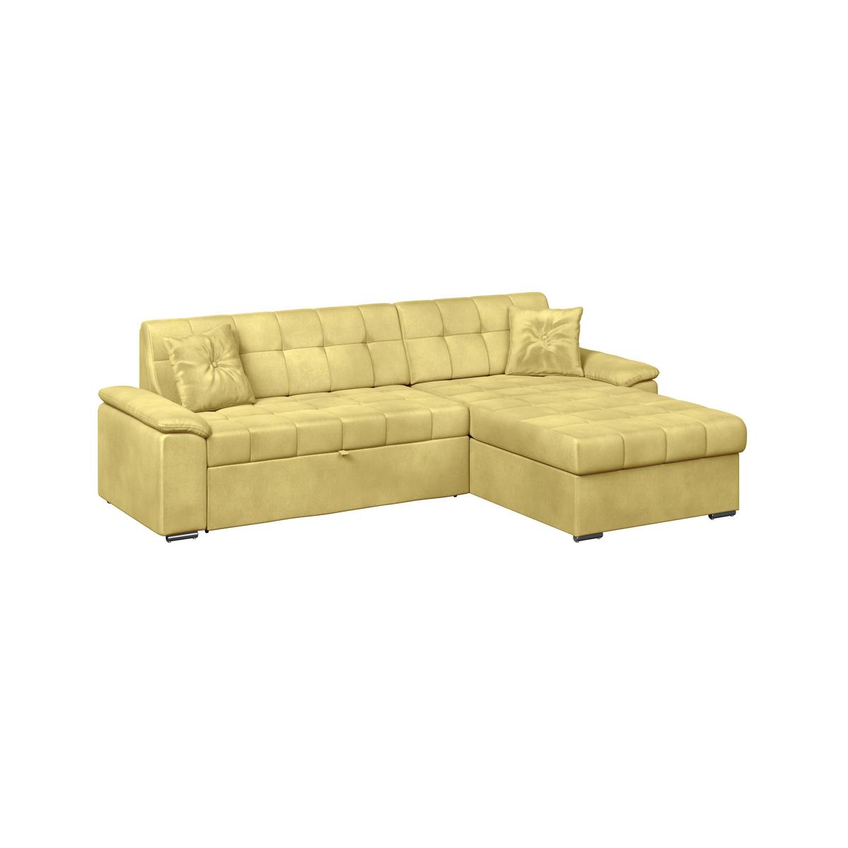 Ecksofa Bali senfgelb, 208x120cm - Senfgelb, Trend, Textil (257/167cm) - Livetastic