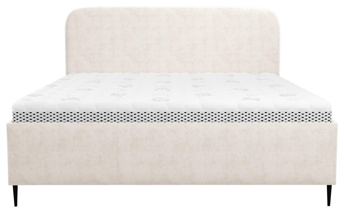 Polsterbett Bendi II - Schwarz/Weiß, MODERN, Holz/Holzwerkstoff (180/200cm) - MID.YOU