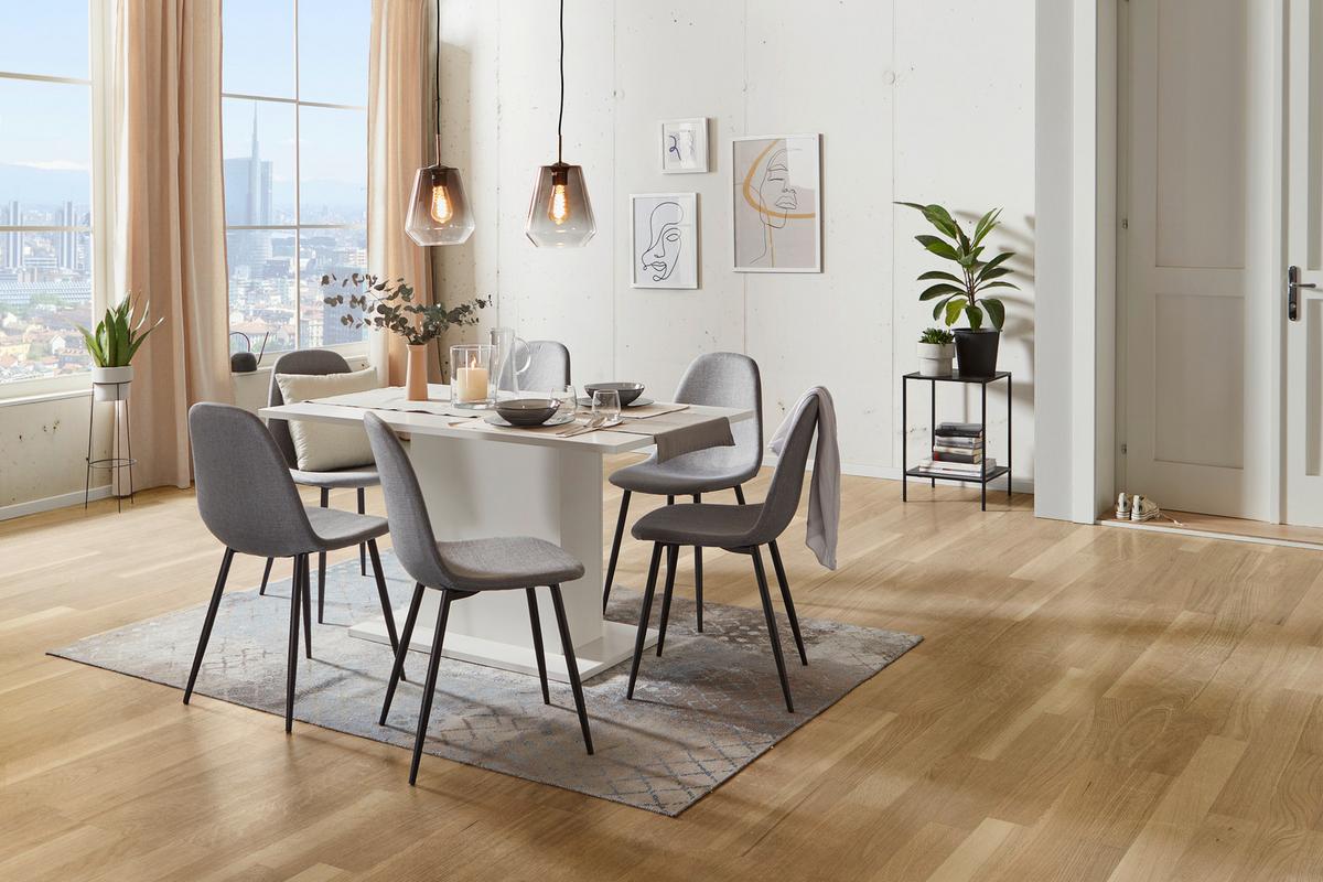 Esstisch Oskar 138x80 cm Weiß - Weiß, MODERN, Holzwerkstoff (138/76/80cm)