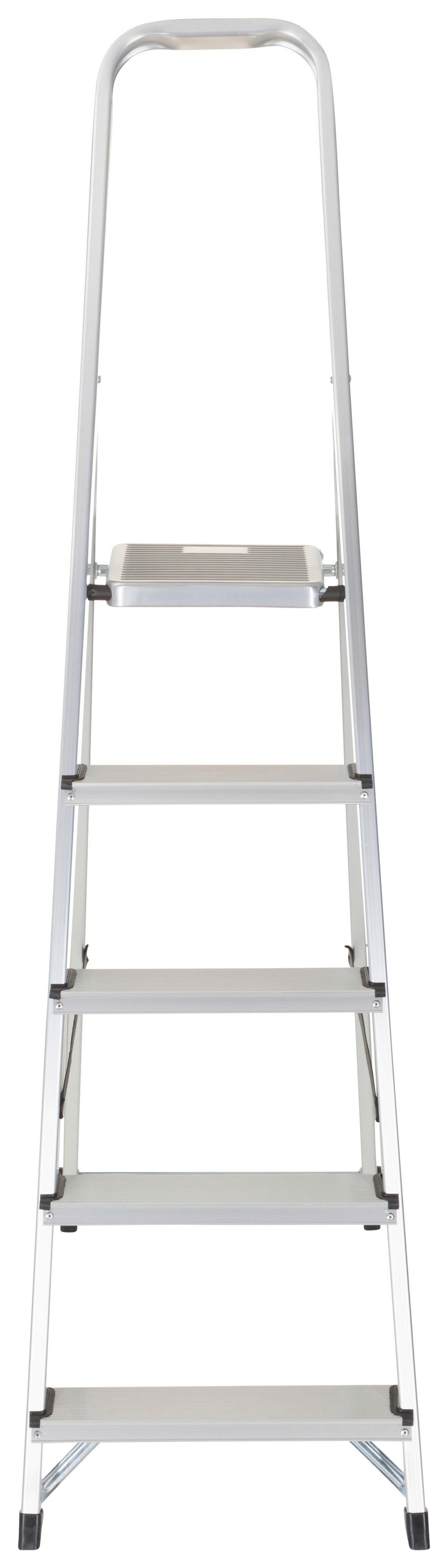 Klapptrittleiter Solid IIi - Alufarben, Basics, Metall (44/170/12cm) - MID.YOU