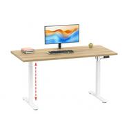 Schreibtisch E-Lona Weiß/Eiche Dekor B: 110 cm - Silberfarben/Weiß, Design, Holzwerkstoff/Metall (110/71/80cm) - MID.YOU