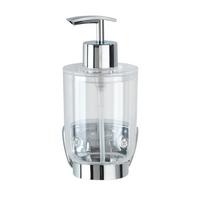 Seifenspender Basic Metall/ Kunststoff B/H/T: 7,8/10/17 cm - Transparent, KONVENTIONELL, Kunststoff/Metall (7,8/10/17cm) - Wenko