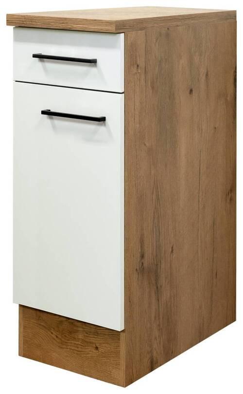 Küchenunterschrank Avila 30 cm Eichefarben/Magnolie