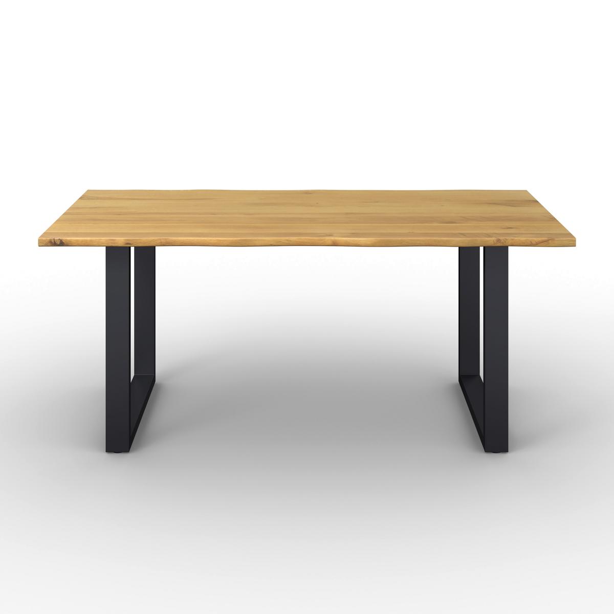 Jídelní stůl Jackie, š: 180 cm - černá/barvy dubu, Moderní, kov/dřevo (180/90/76cm) - Bessagi Home