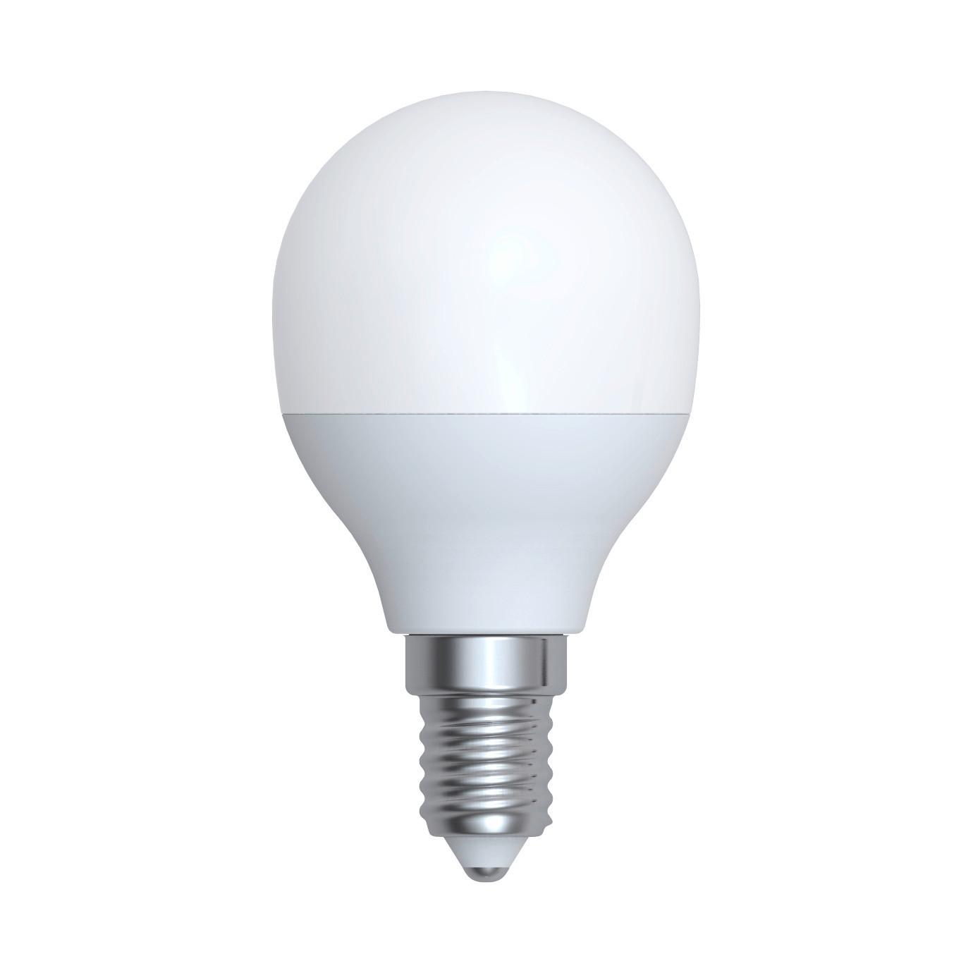 LED žiarovka E14, 5W, ILLU, 230V - opálová, sklo (4,7/9cm)