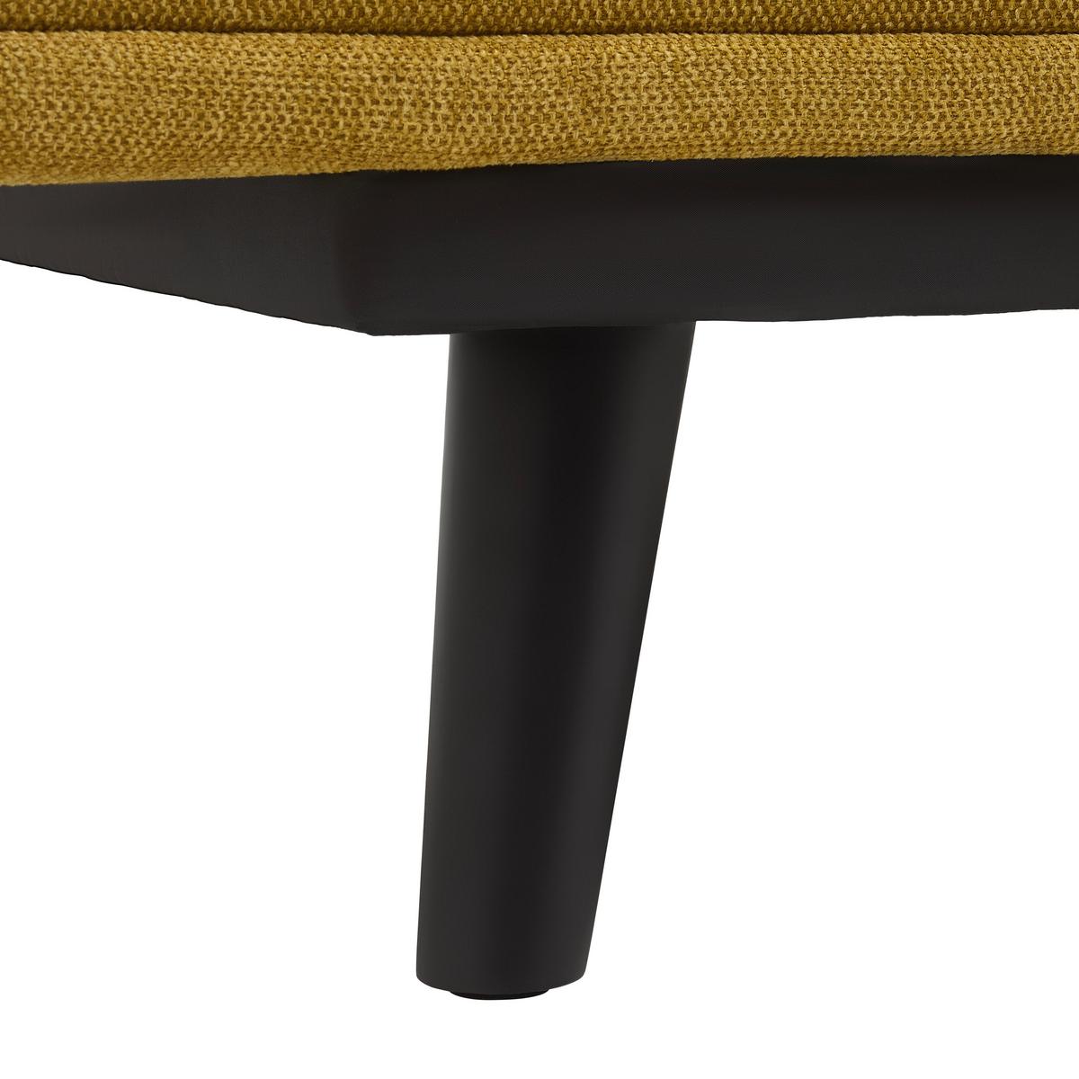 Rozkládací pohovka SUN, žlutá, sklopná, max. 360 kg - černá/žlutá, Moderní, dřevo/textil (190/83/93cm) - Mömax