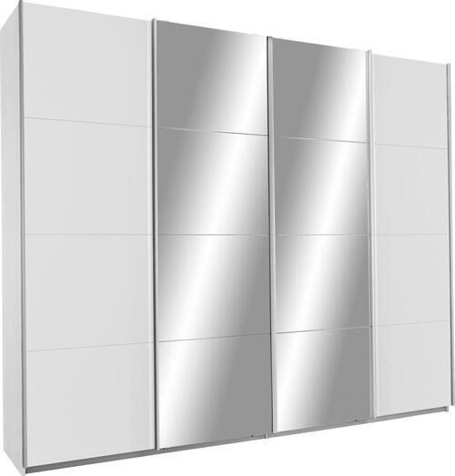 Šatní skříň se zrcadlem Bensheim bílá - bílá, Konvenční, kompozitní dřevo (270/230/62cm)