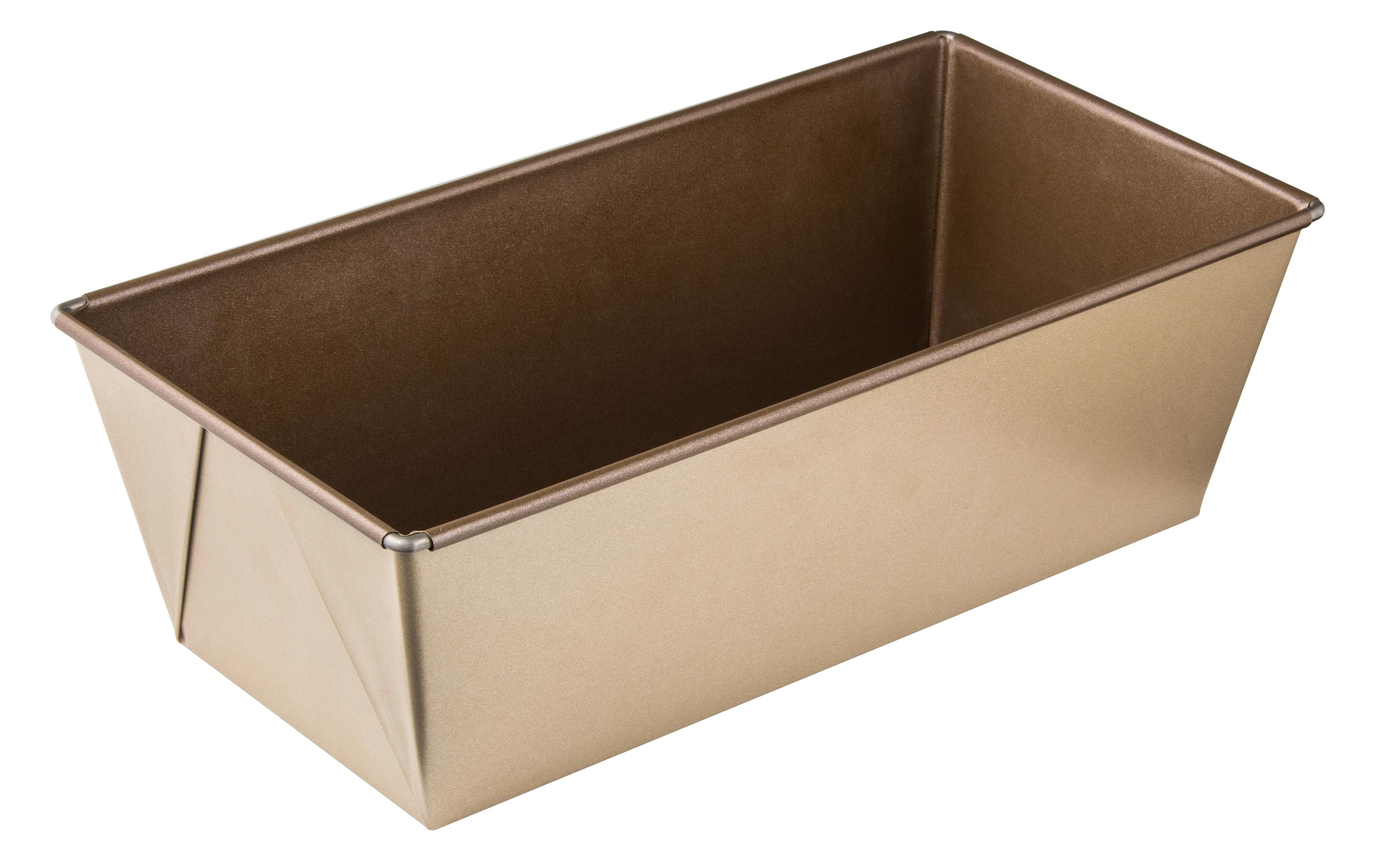 Kastenform LxBxH: 31x16x10 cm mit Antihaftbeschichtung - Goldfarben, Metall (31/16/10cm)