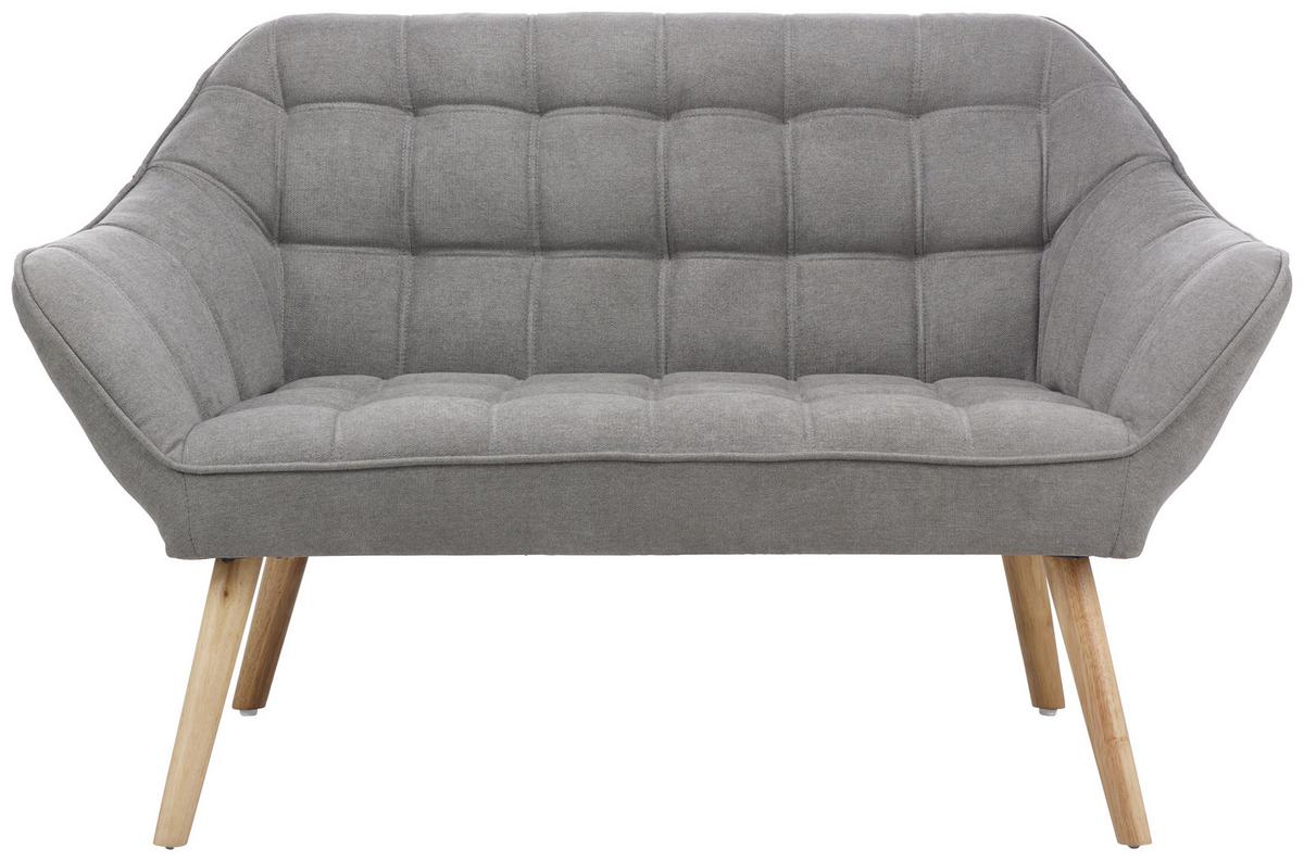 Dvoumístná pohovka Monique, šedá - šedá, Moderní, dřevo/textil (127/76/74,5cm) - Modern Living
