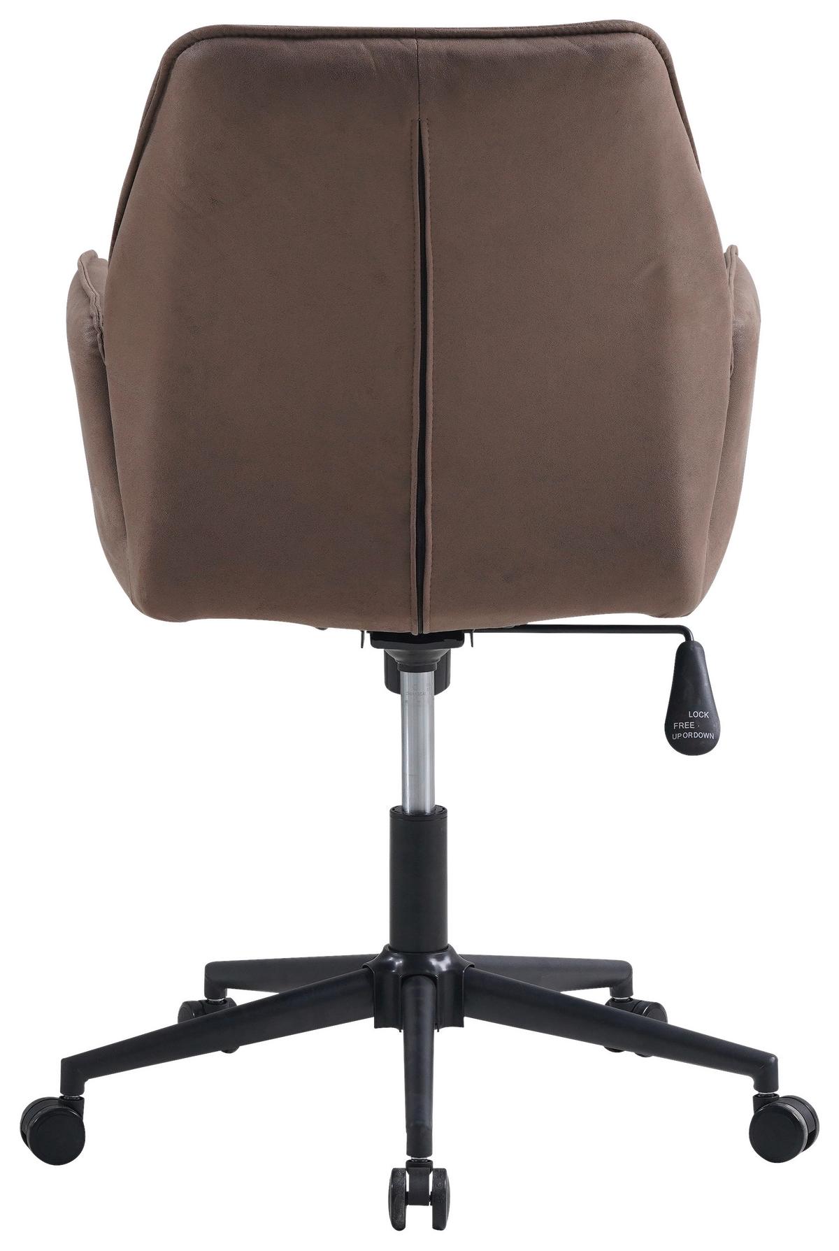 Drehstuhl Knox - Taupe/Schwarz, KONVENTIONELL, Textil/Metall (57/87/52cm) - MID.YOU
