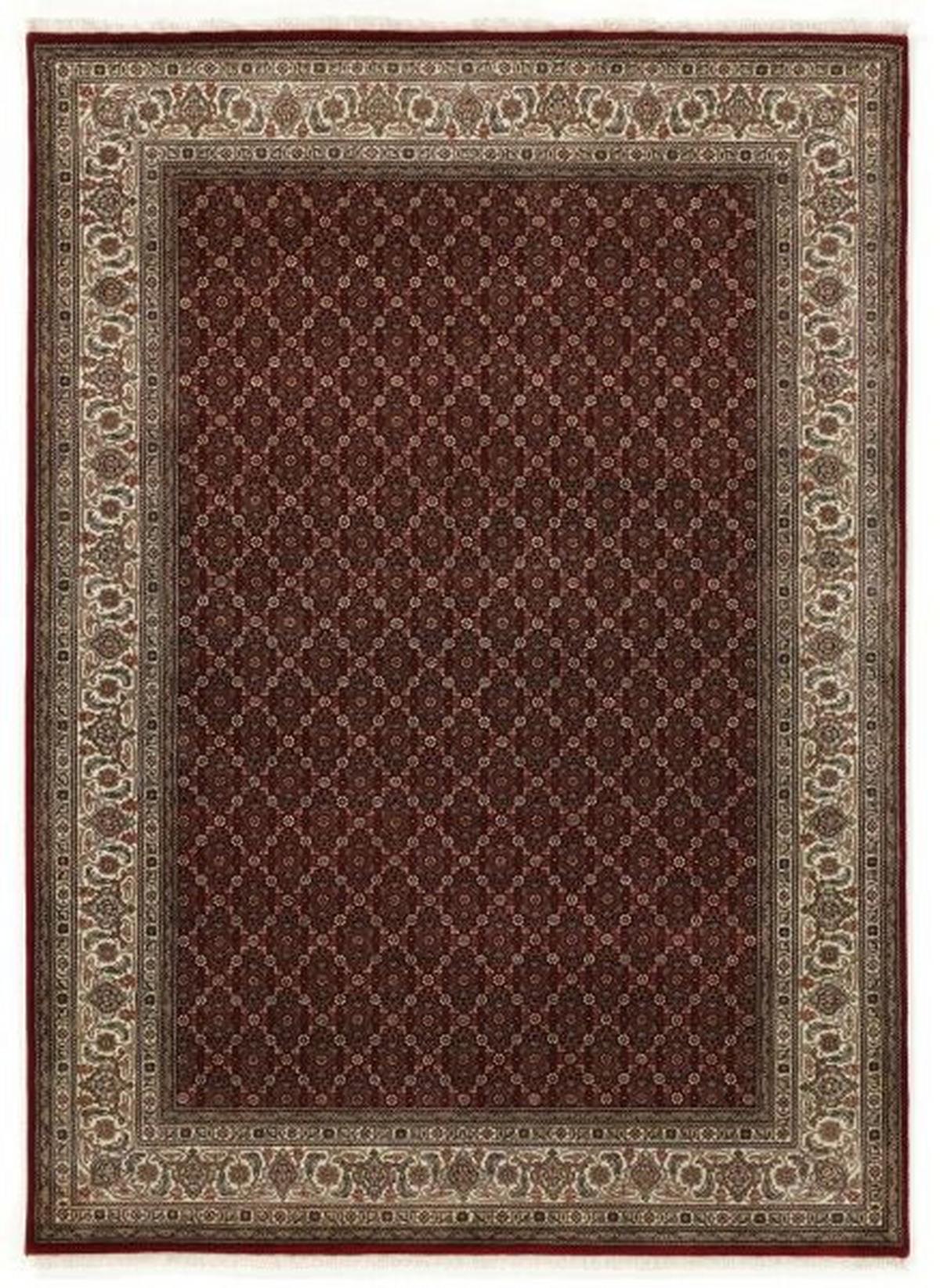 Orientalischer Webteppich Creme Cavari Herati 160x90 cm - Rot/Creme, Basics, Textil (90/160cm) - Cazaris