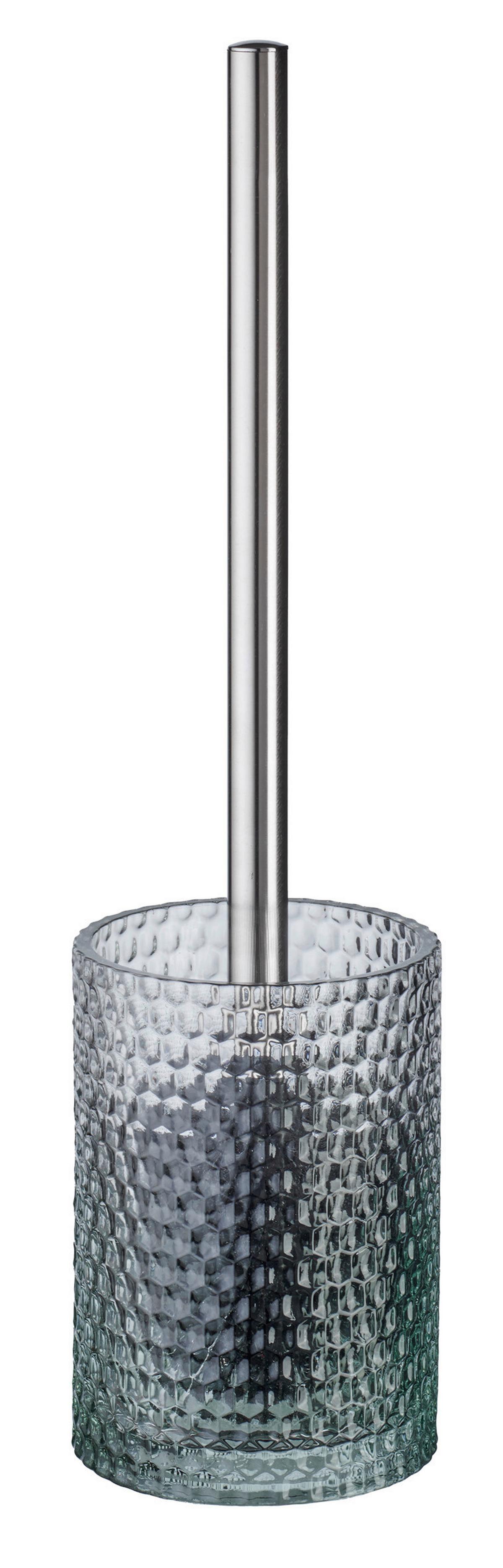 WC Bürstengarnitur Melua Stehend Glas - Grün, Basics, Glas (9,5/36,5cm) - Kleine Wolke