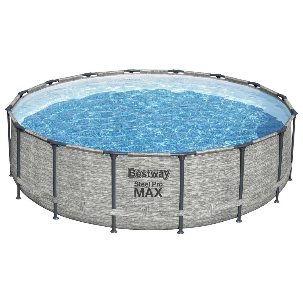 Bestway Stahlwandpool rund Alma mit Pumpe & Leiter D: 488