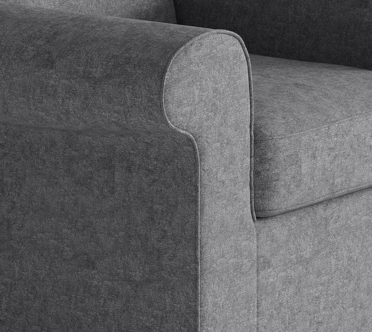 Ohrensessel Madonna Anthrazit B: 88 Cm - Edelstahlfarben/Anthrazit, Design, Textil (88/105/90cm) - Livetastic