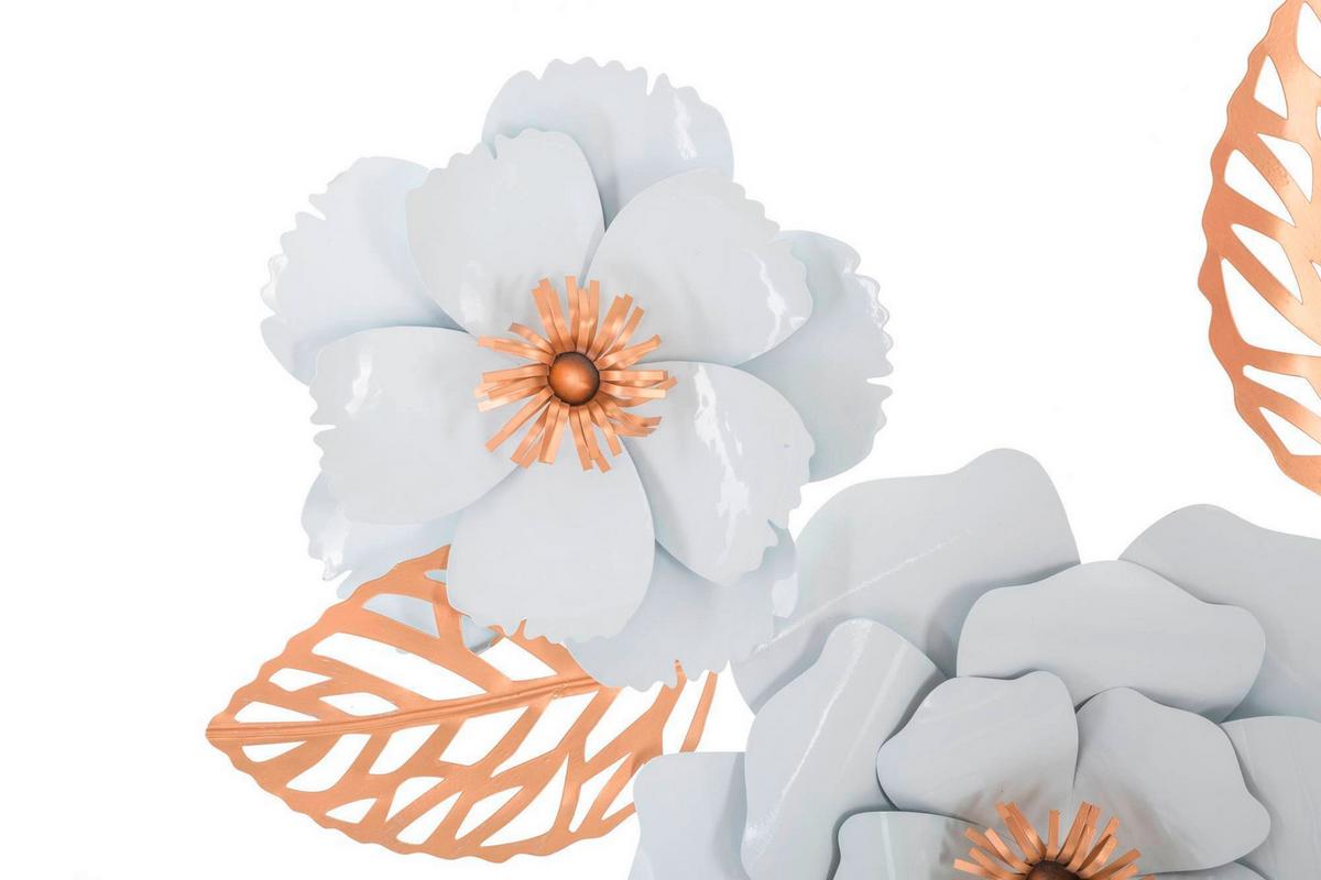 Wanddeko White Decor Goldfarben, Weiß B: 158 Cm - Goldfarben/Weiß, Basics, Metall (158/60/9cm)