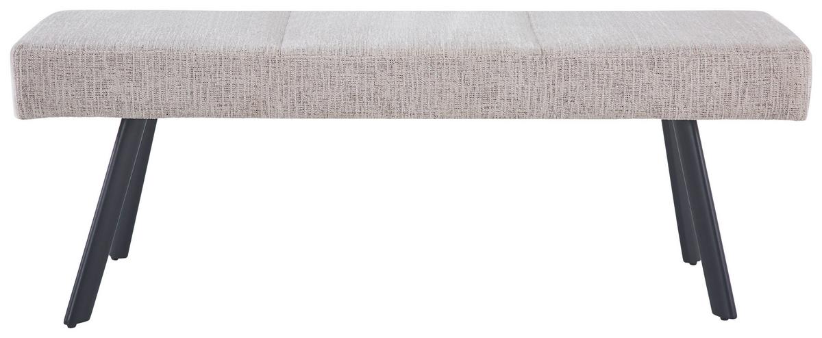 Sitzbank Paros Ohne Lehne Beige, B: 140 Cm - Beige/Schwarz, KONVENTIONELL, Textil (140/49/47cm) - MID.YOU