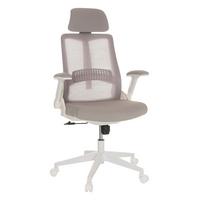 Drehstuhl Vendo W - Weiß/Grau, Basics, Kunststoff/Textil (68/113-127/68cm) - MID.YOU