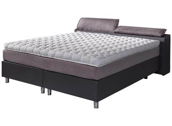 Boxspringbett 180x200cm Hampton H2/H3 - Anthrazit/Alufarben, KONVENTIONELL, Textil (180/200cm) - Luca Bessoni Boxspringbett 180x200cm Hampton H2/H3 - Anthrazit/Alufarben, KONVENTIONELL, Textil (180/200cm) - Luca Bessoni