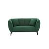 2-Sitzer-Sofa Colori Grün Rücken Echt - Schwarz/Grün, MODERN, Textil (172/83/88cm) - MID.YOU