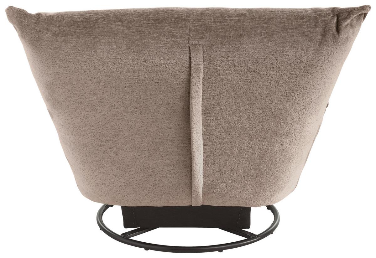 Relaxsessel Cremona Polyester Dunkelbraun - Dunkelbraun/Schwarz, Design, Textil (100/78/96cm) - Livetastic