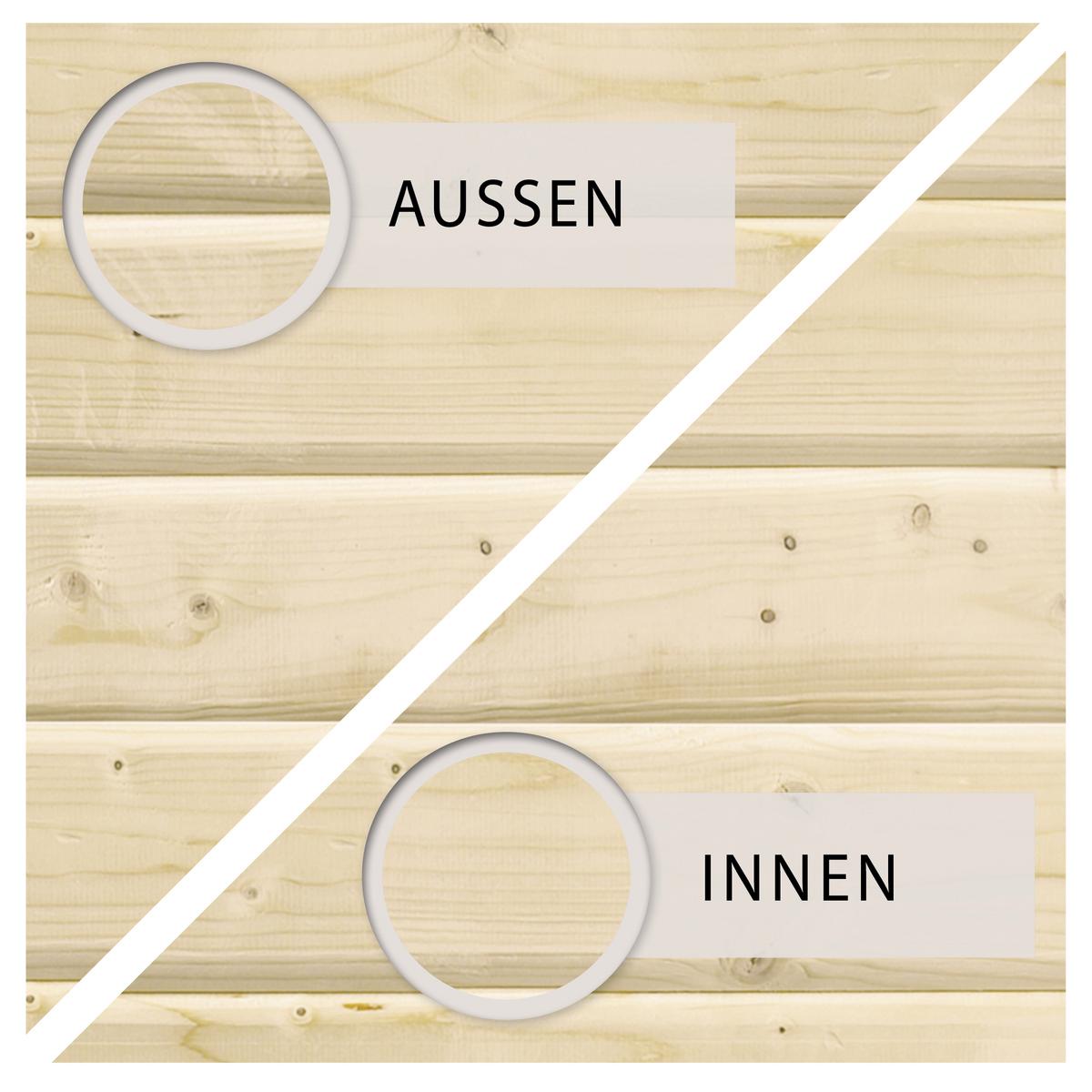 Sauna Dijon Mit Ext. Steuerung 9-Kw-Ofen Inkl. Diabassteine - Naturfarben, MODERN, Holz (196/228/196cm) - Karibu