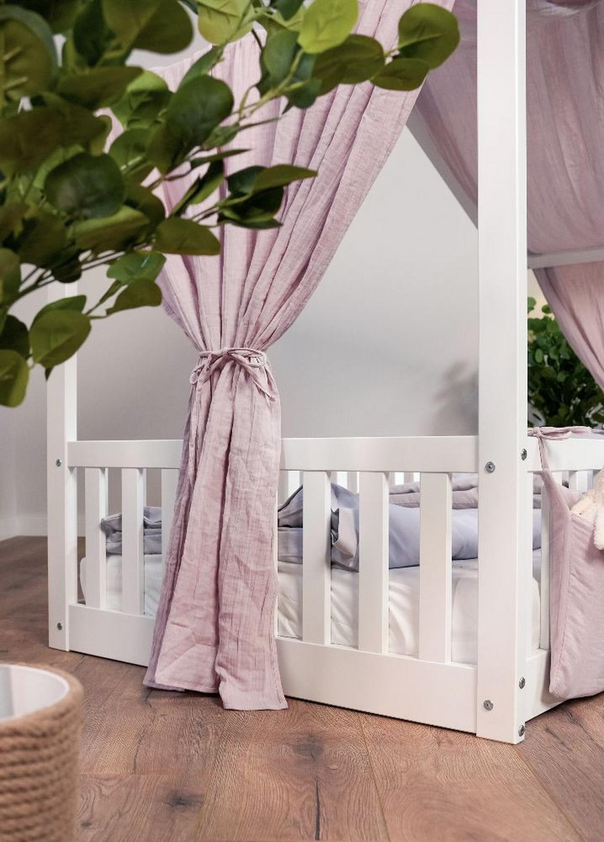 Spielvorhang Altrosa, B/l: 90x200cm - Altrosa, Basics, Textil (90/200cm) - tiSsi