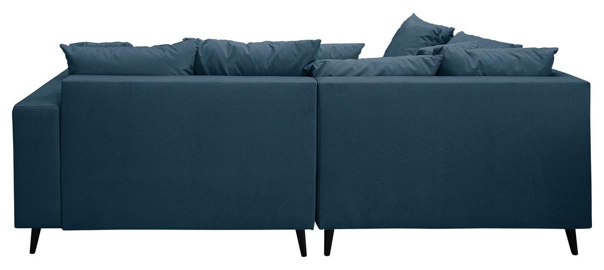 Ecksofa Pruno Dunkelblau S: 174x247 Cm - Schwarz/Dunkelblau, Design, Textil (174/247cm) - MID.YOU