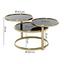 Beistelltisch Schwenkbar mit 3 Glasplatten Susi, Schwarz/Gold - Goldfarben, Design, Glas/Metall (58/43/58cm) - Livetastic Beistelltisch Schwenkbar mit 3 Glasplatten Susi, Schwarz/Gold - Goldfarben, Design, Glas/Metall (58/43/58cm) - Livetastic