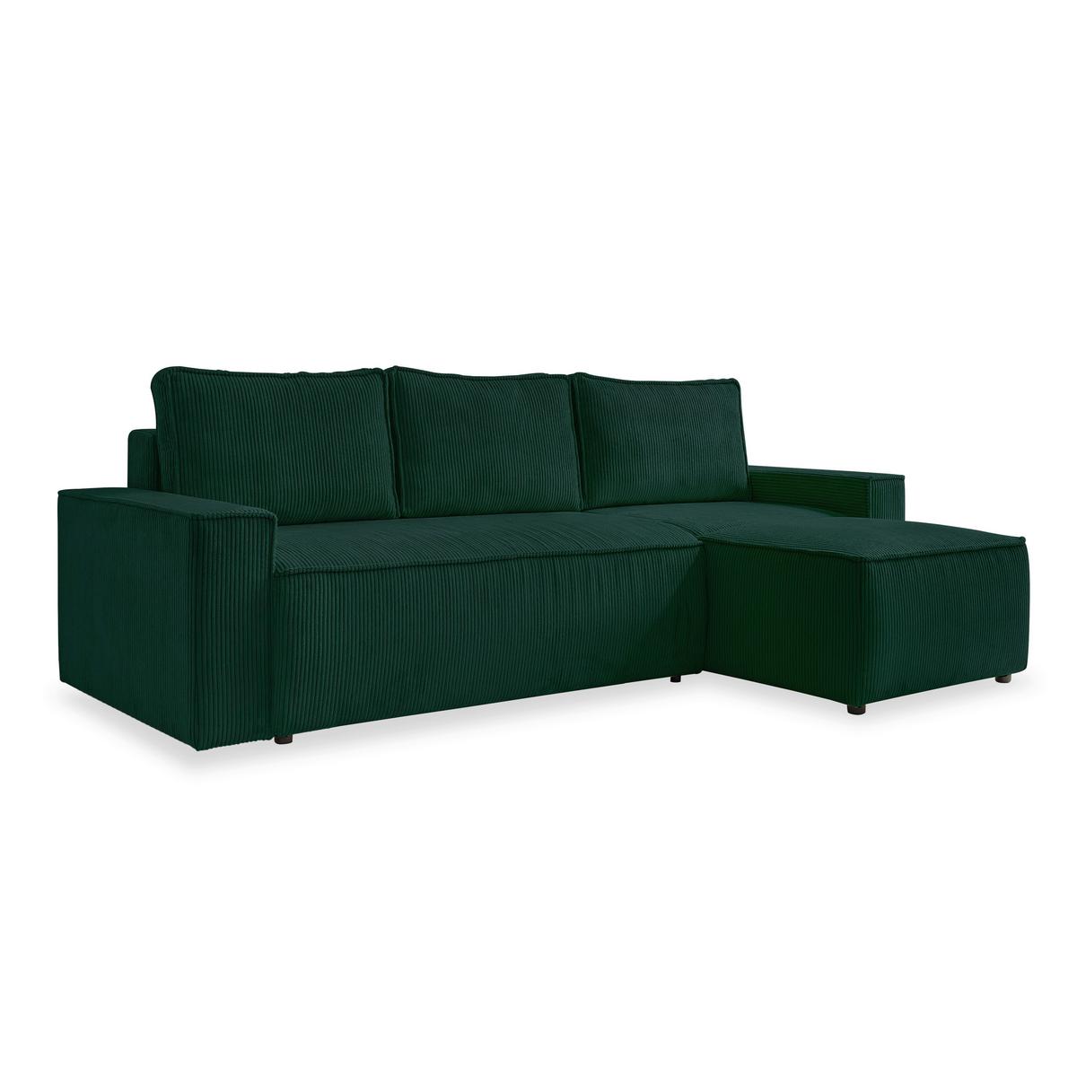 Rozkladacia sedačka OLIVER, obojstranná montáž, tm. zelená - čierna/tmavozelená, Design, textil/plast (250/156cm) - MID.YOU