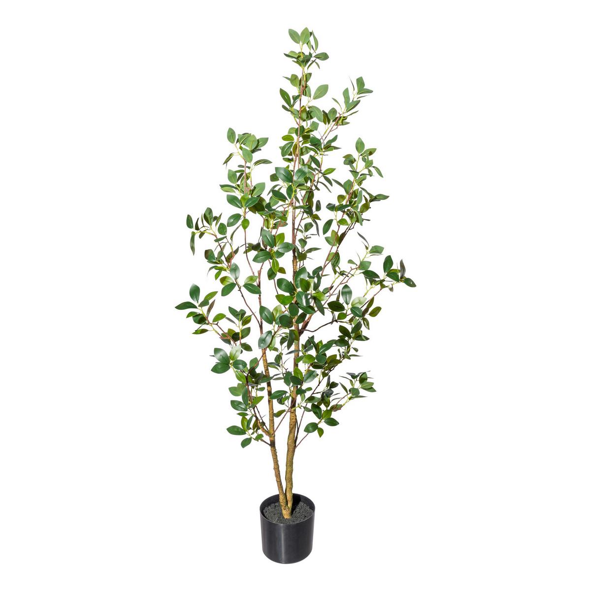 Kunstpflanze H: 130 cm - Schwarz/Braun, Design, Kunststoff (130cm) - P & B