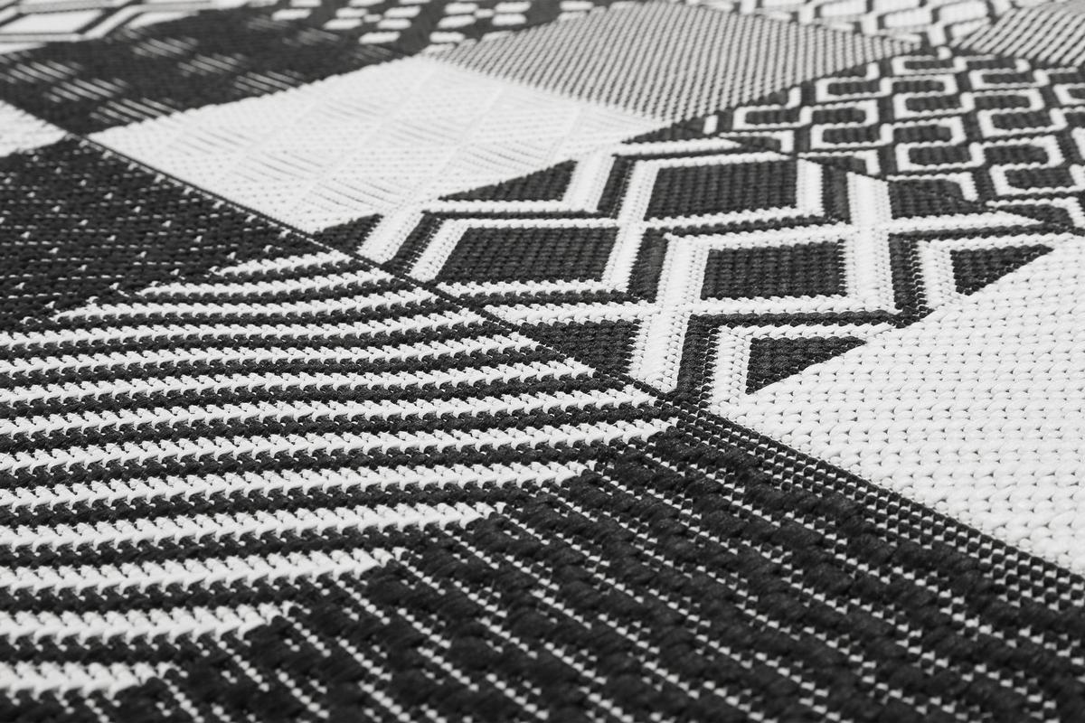 Outdoorteppich Chester - Schwarz/Weiß, KONVENTIONELL, Textil (133/200cm) - Esprit