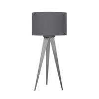 Tischlampe Tripod Nickelfarben Mit Kippschalter - Nickelfarben, Basics, Textil/Metall (28/61,5cm) - Näve