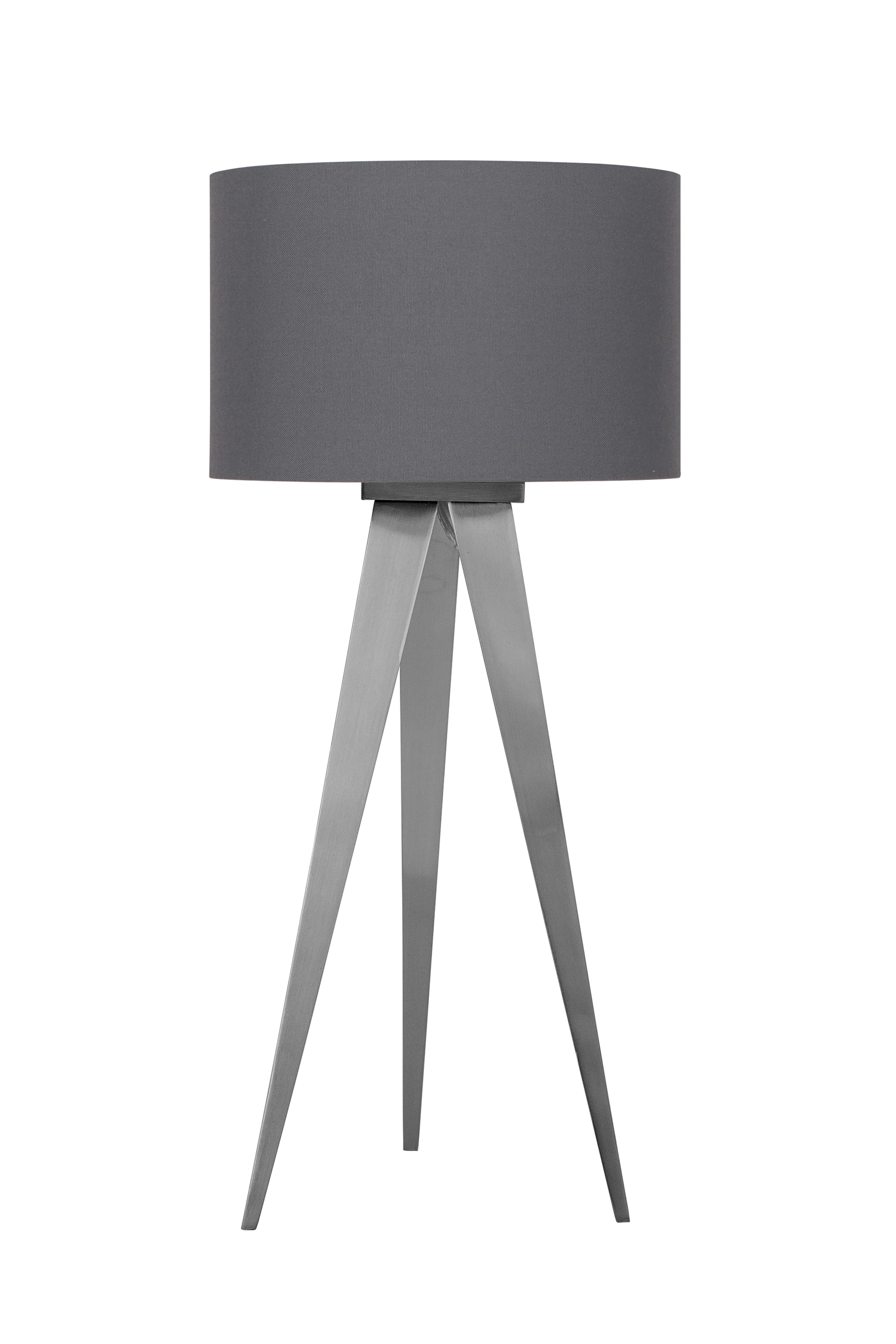 Tischlampe Tripod Nickelfarben mit Kippschalter