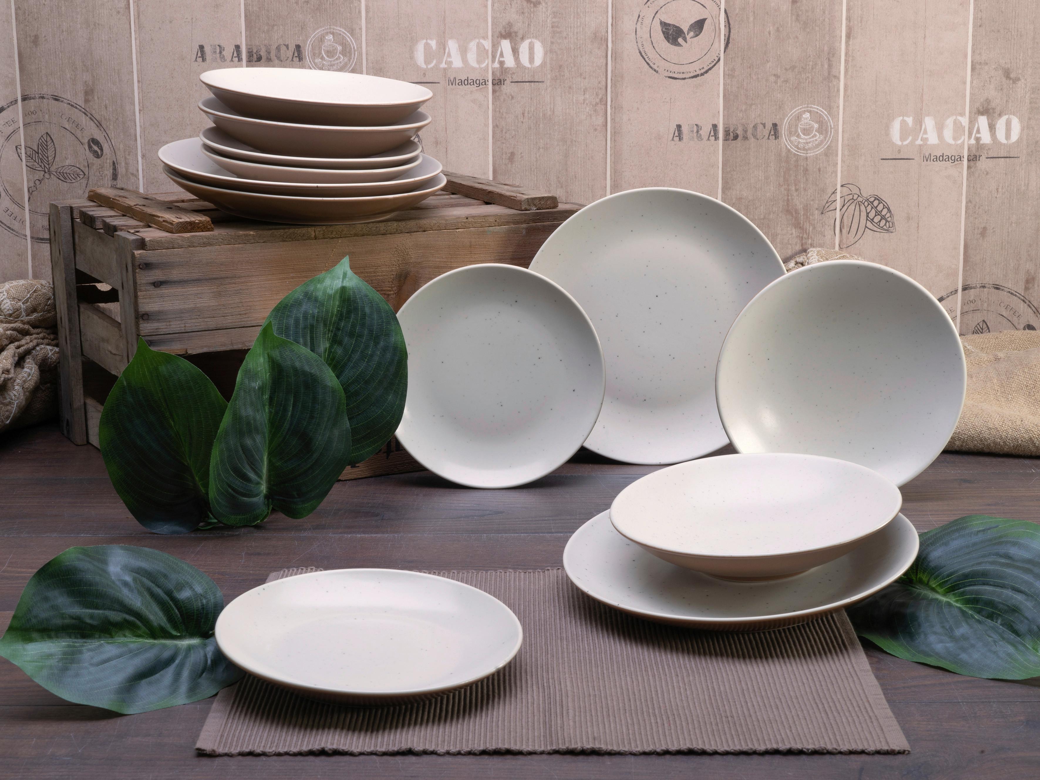 Tafelservice Sand Dunes Steinzeug 4 Pers. Geschirr Set - Multicolor, Trend, Keramik (27cm) - Creatable