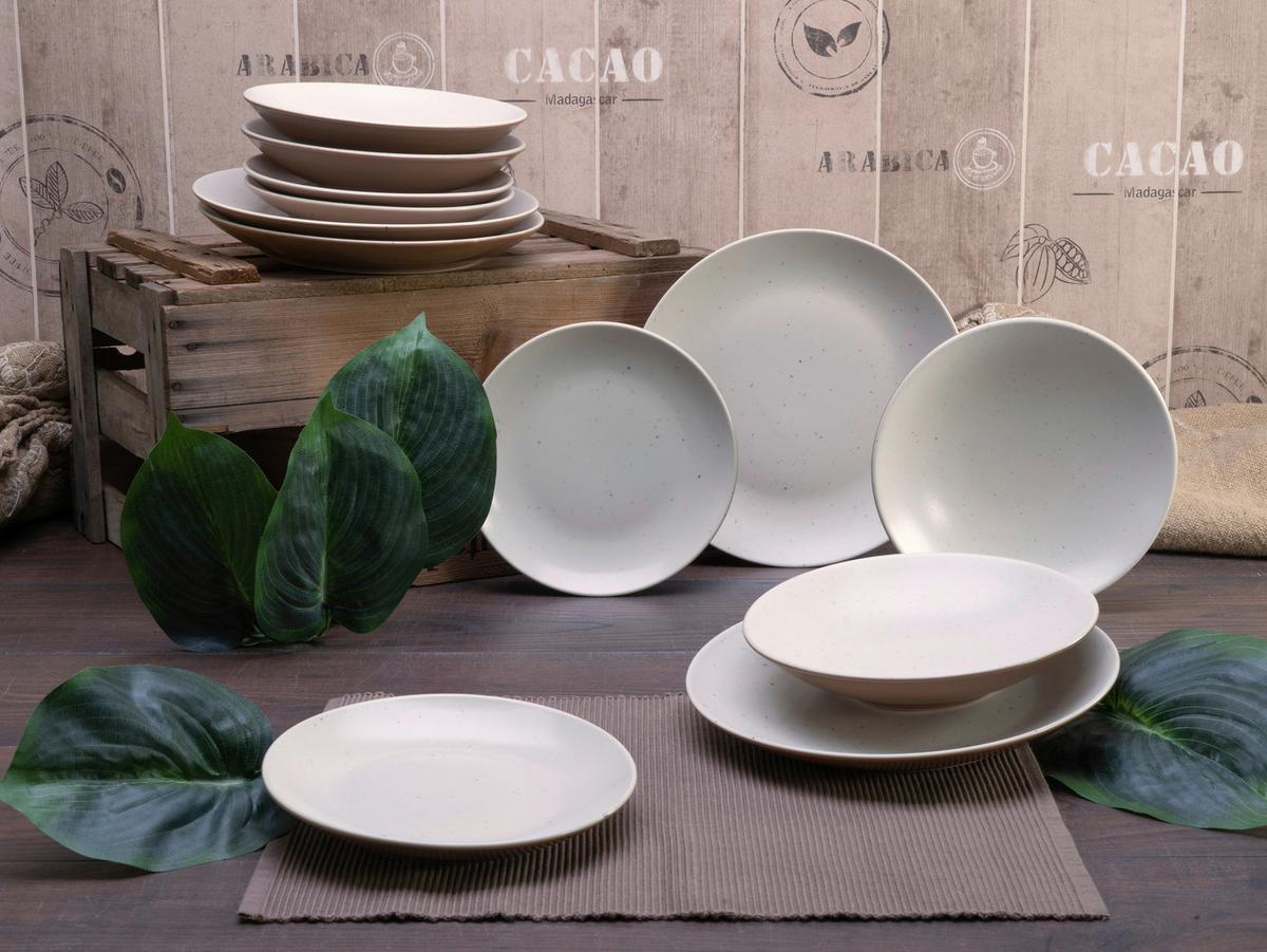 Tafelservice Sand Dunes Steinzeug 4 Pers. Geschirr Set - Multicolor, Trend, Keramik (27cm) - Creatable