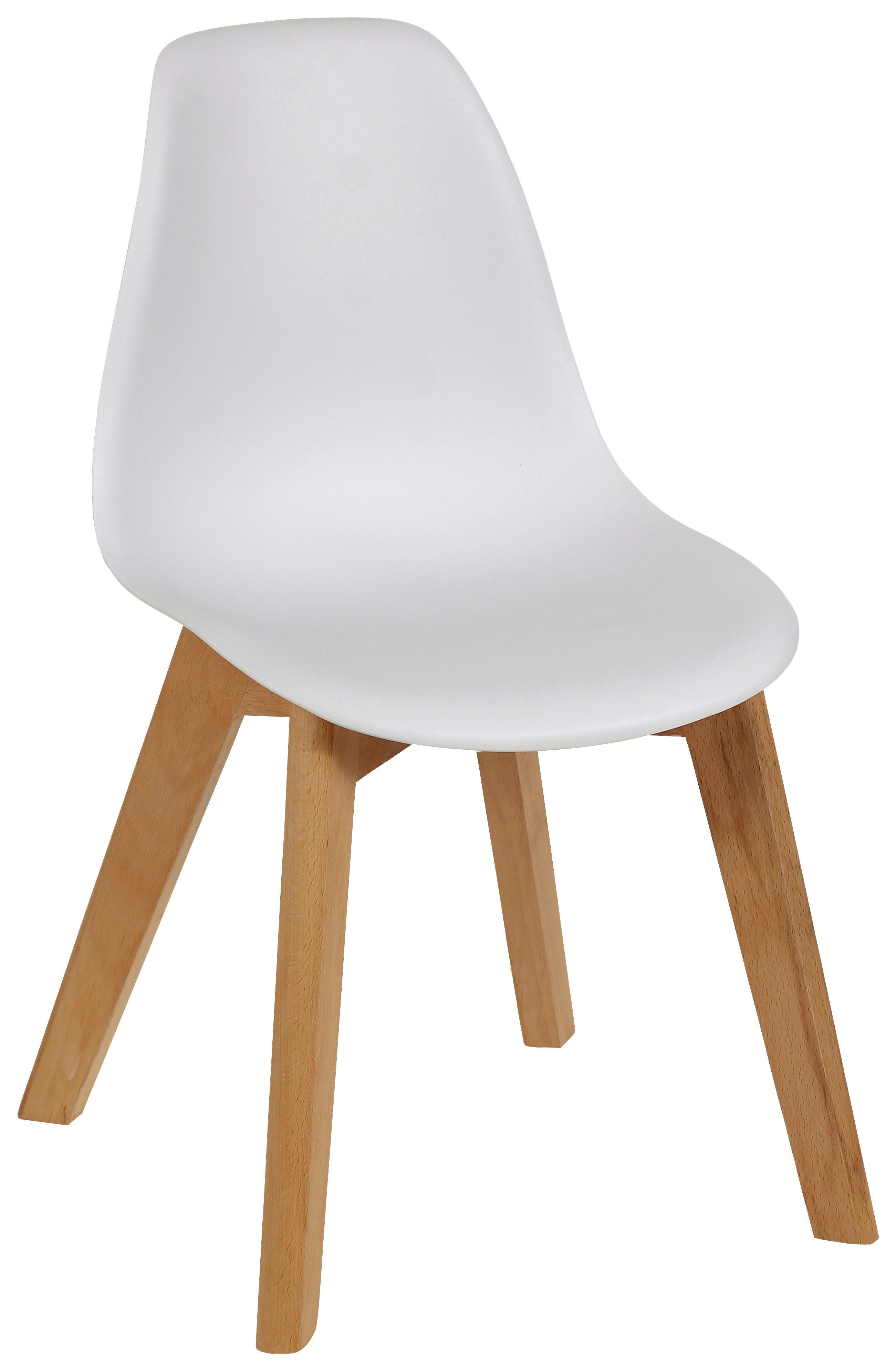 Dětská Židle Steve Bílá - bílá/přírodní barvy, dřevo/plast (32/57/30cm)