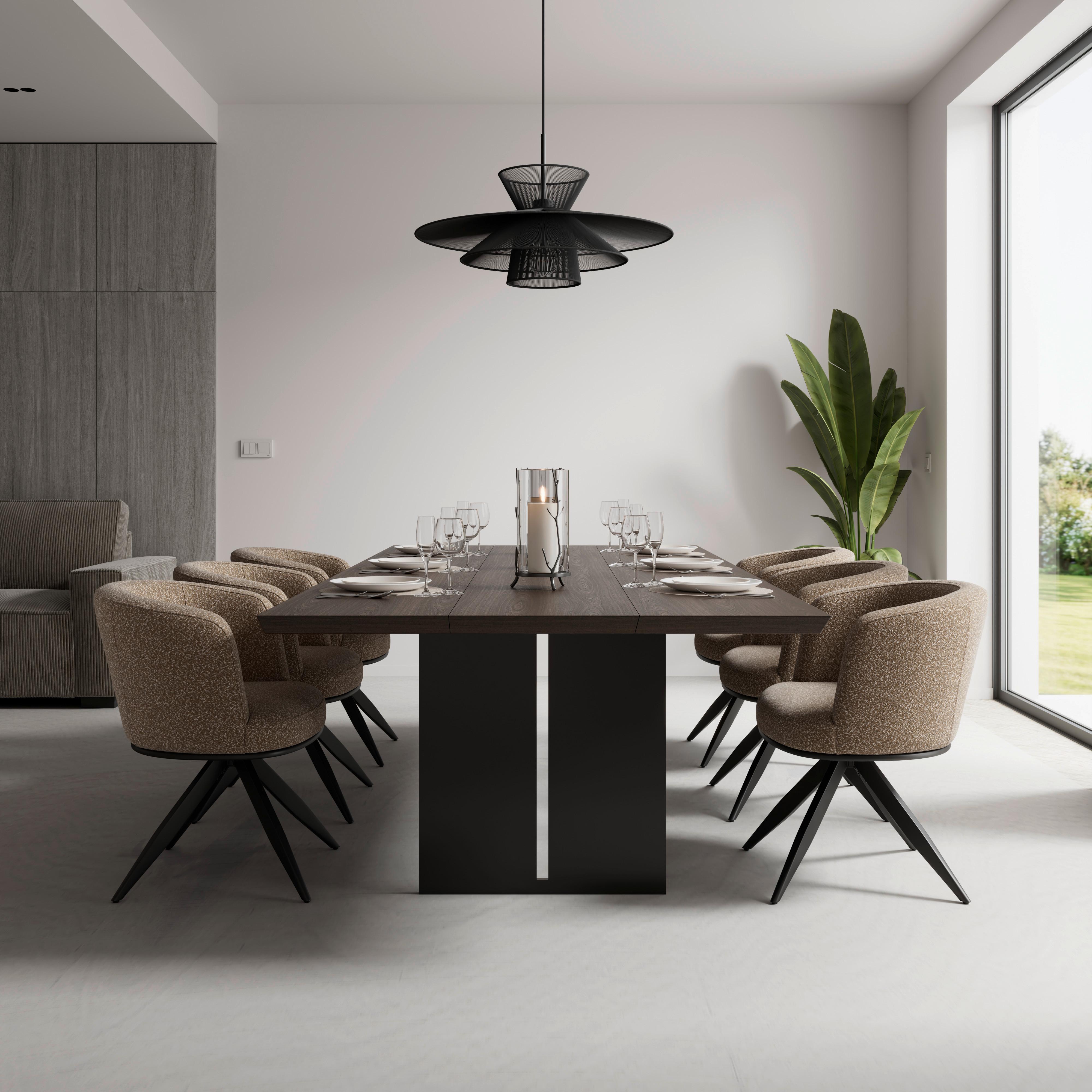 STOLIČKA S PODRÚČKAMI NELA - hnedá/čierna, Modern, kov/drevo (62/77/62cm) - Bessagi Home